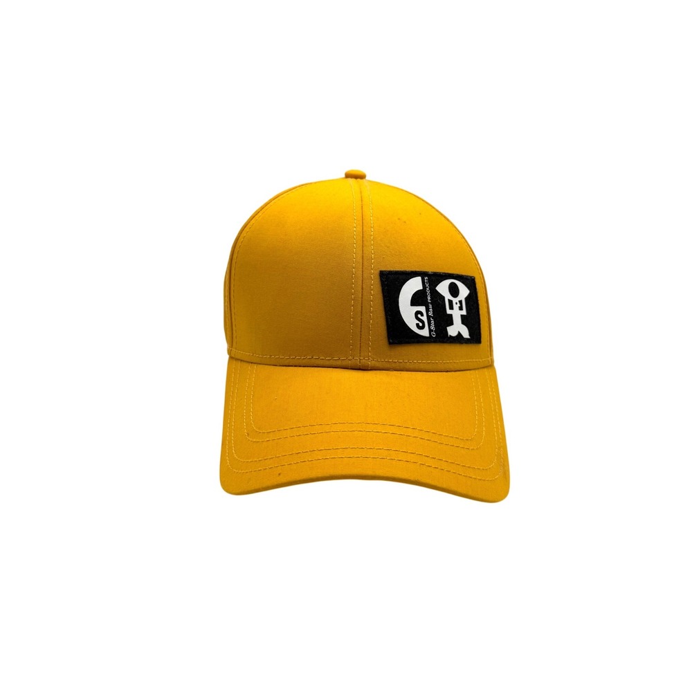 G-Star Raw Originals Mens Baseball Cap Mustard Yellow Graphic Patch‎ Hat OSFA